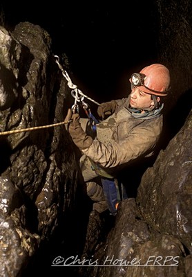 Descending on SRT equipment Calf Holes Yorkshire